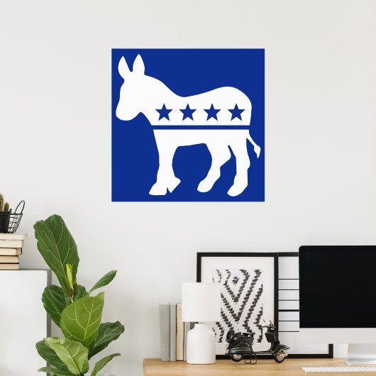 Demokrat Donkey Poster (Heimbüro)