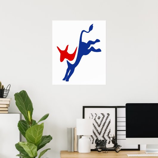 Demokrat Donkey Poster (Heimbüro)