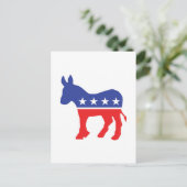 Demokrat Donkey Postkarte (Stehend Vorderseite)