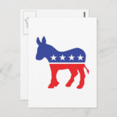 Demokrat Donkey Postkarte (Vorne/Hinten)