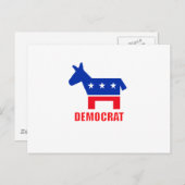 Demokrat Donkey Postkarte (Vorne/Hinten)