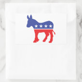 Demokrat Donkey Rechteckiger Aufkleber (Tasche)