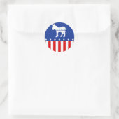 Demokrat Donkey Round Sticker (Tasche)