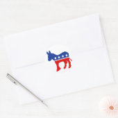 Demokrat Donkey Round Sticker (Umschlag)