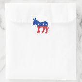 Demokrat Donkey Runder Aufkleber (Tasche)