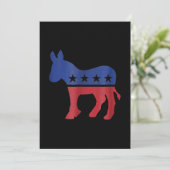 Demokrat Donkey sieht demokratische Unterstützung  Feiertagskarte (Stehend Vorderseite)