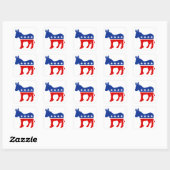 Demokrat Donkey Square Sticker (Blatt)