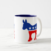 Demokrat Donkey Zweifarbige Tasse (VorderseiteRechts)