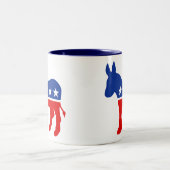 Demokrat Donkey Zweifarbige Tasse (Mittel)