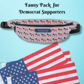 Demokrat Donkeys Muster Red Blue Stripes Bauchtasche