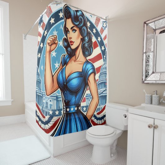 Demokrat Duschvorhang (Beispiel)