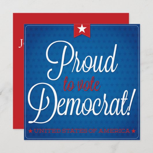 Demokrat Einladung (Vorne/Hinten)