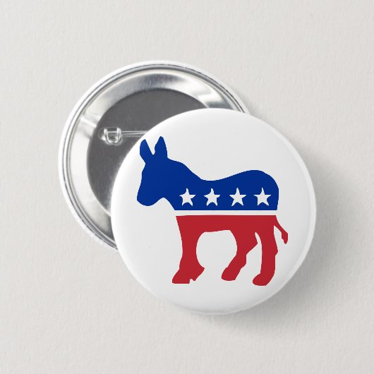 Demokrat-Esel Button (Vorne & Hinten)