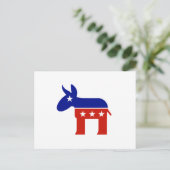 Demokrat-Esel-Geschenke Postkarte (Stehend Vorderseite)