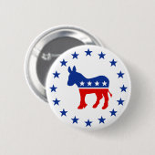 Demokrat-Esel-Knopf Button (Vorne & Hinten)