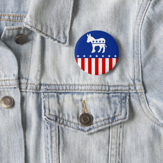 Demokrat-Esel-Knopf Button (Beispiel)