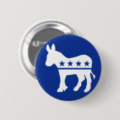 Demokrat-Esel-Knopf Button (Vorne & Hinten)