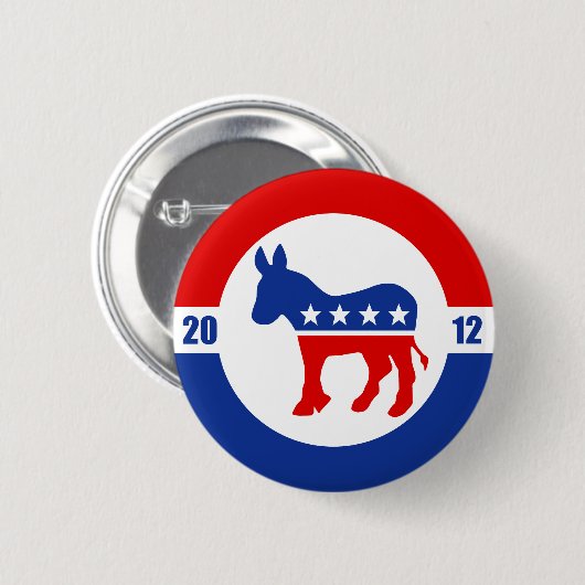Demokrat-Esel-Knopf Button (Vorne & Hinten)