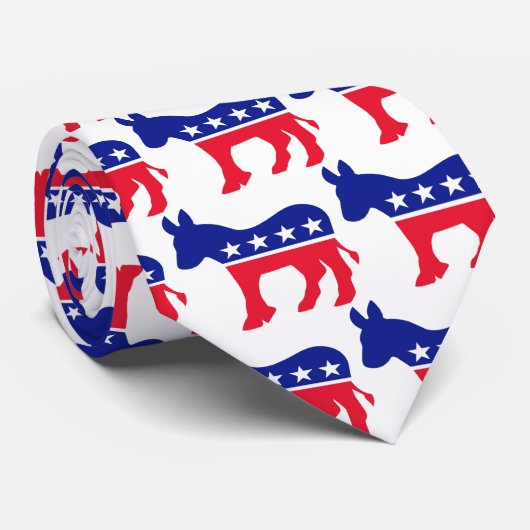Demokrat-Esel-Krawatte Krawatte (Gerollt)