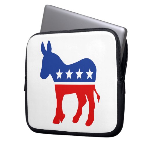 Demokrat-Esel-Laptop-Hülse Laptopschutzhülle (Vorderseite Links)