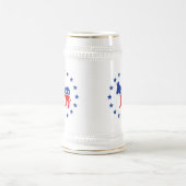 Demokrat-Esel Stein Bierglas (Mittel)