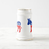 Demokrat-Esel Stein Bierglas (Mittel)
