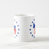 Demokrat-Esel-Tasse Kaffeetasse (Mittel)