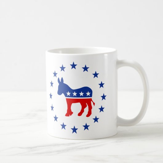 Demokrat-Esel-Tasse Kaffeetasse (Rechts)