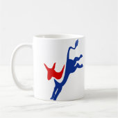 Demokrat-Esel-Tasse Kaffeetasse (Links)
