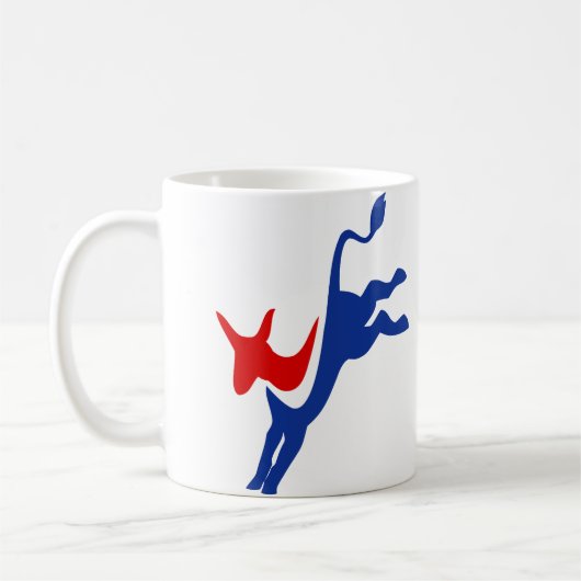 Demokrat-Esel-Tasse Kaffeetasse (Links)