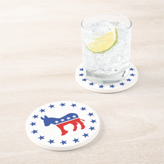 Demokrat-Esel-Untersetzer Getränkeuntersetzer (Seite)