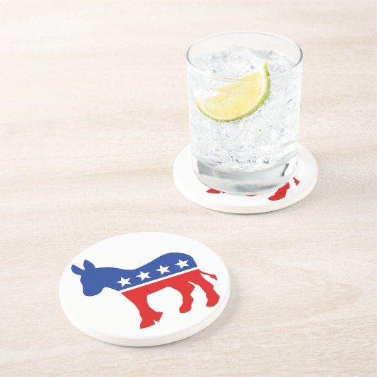 Demokrat-Esel-Untersetzer Sandstein Untersetzer (Seite)