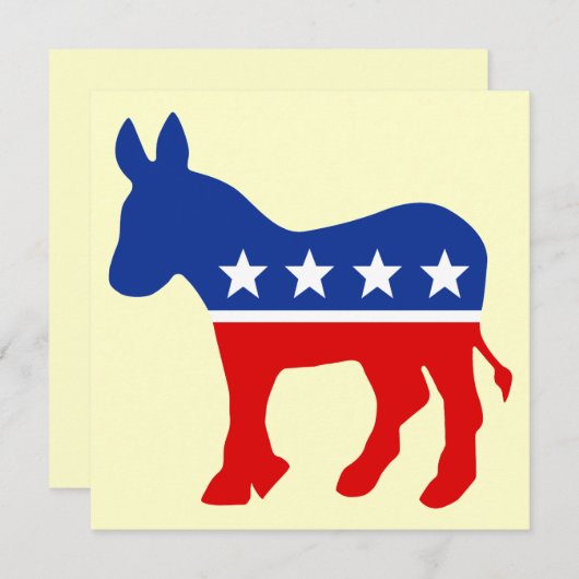 Demokrat-Eseleinladung Einladung (Vorne/Hinten)