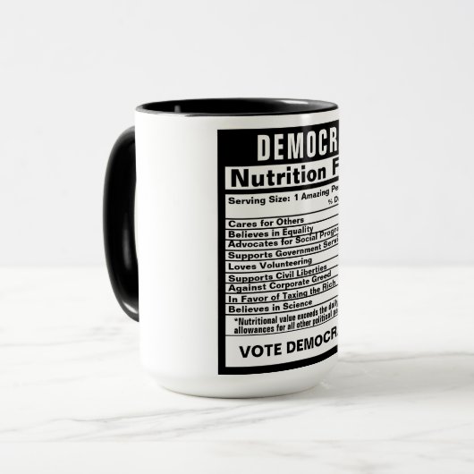 Demokrat Funny Gift Tasse (Vorderseite Links)
