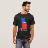 Demokrat Funny Kitty Cat Graphic T-Shirt (Vorne ganz)