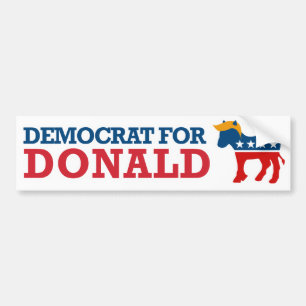 Demokrat für Donald --.png Autoaufkleber