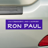 Demokrat für Ron Paul Autoaufkleber (Auf Auto)