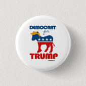 Demokrat für Trumpf Button (Vorderseite)