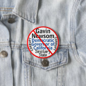 Demokrat Gavin Newsom Gouverneur der CA Button (Beispiel)