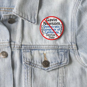 Demokrat Gavin Newsom Gouverneur von CA Button