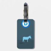 Demokrat Gepäckanhänger mit Ledergurt (Rückseite vertikal)