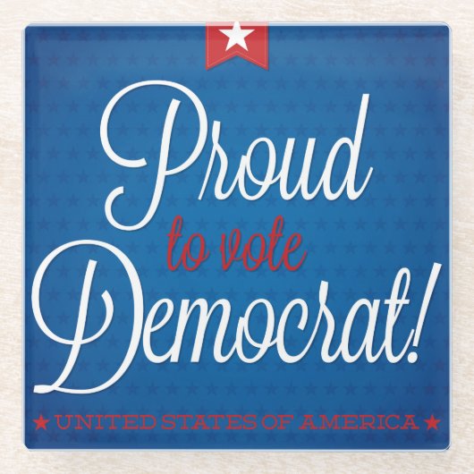 Demokrat Glasuntersetzer (Vorderseite)