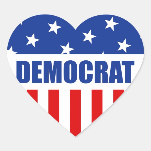 Demokrat Heart Sticker (Vorderseite)