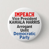 Demokrat Impeach Harris Button (Vorderseite)