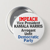 Demokrat Impeach Harris Button (Vorne & Hinten)