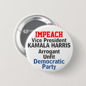 Demokrat Impeach Harris Button (Vorne & Hinten)