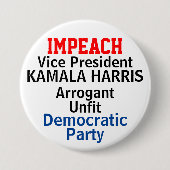 Demokrat Impeach Harris Button (Vorderseite)