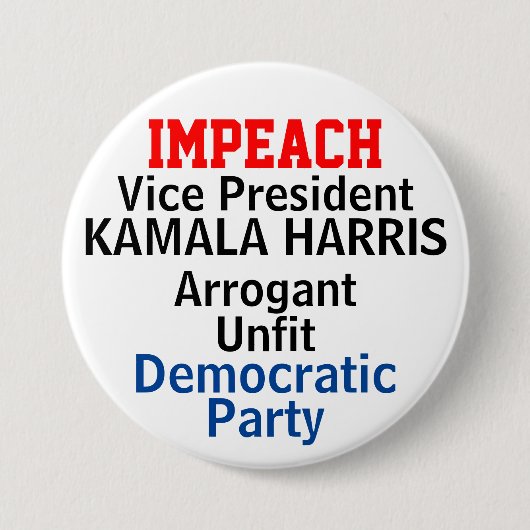 Demokrat Impeach Harris Button (Vorderseite)