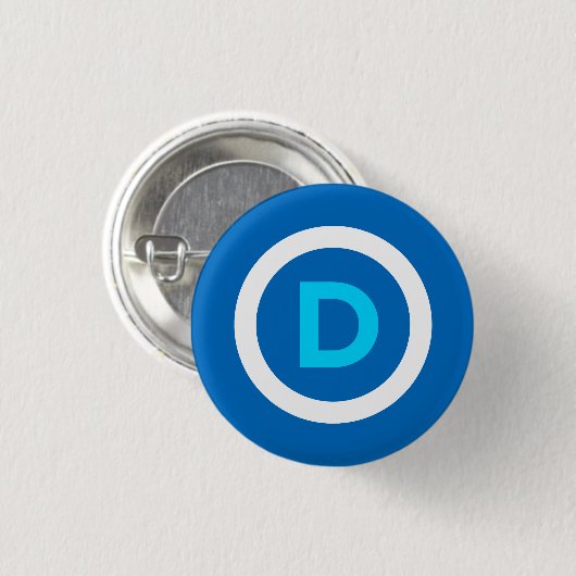 Demokrat-Knopf Button (Vorne & Hinten)