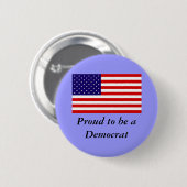 Demokrat-Knopf Button (Vorne & Hinten)